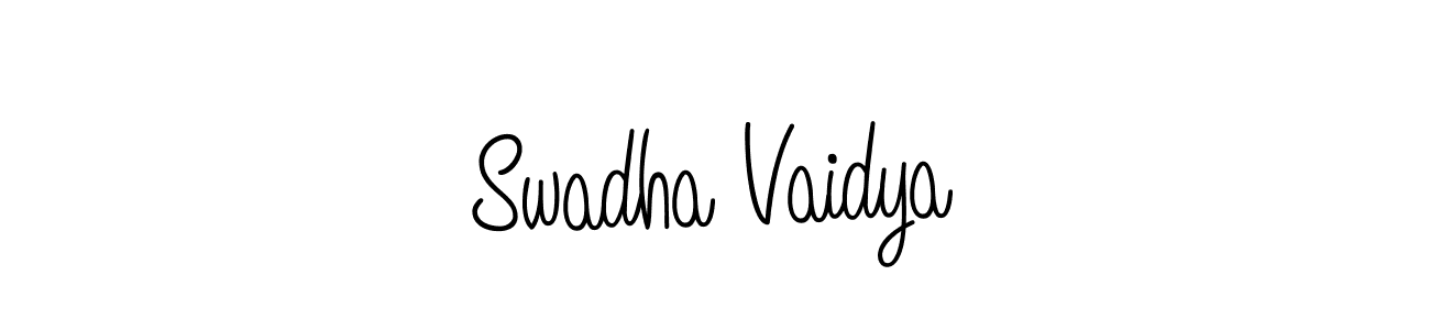 Swadha Vaidya stylish signature style. Best Handwritten Sign (Angelique-Rose-font-FFP) for my name. Handwritten Signature Collection Ideas for my name Swadha Vaidya. Swadha Vaidya signature style 5 images and pictures png
