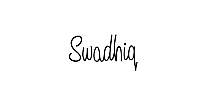 Once you've used our free online signature maker to create your best signature Angelique-Rose-font-FFP style, it's time to enjoy all of the benefits that Swadhiq name signing documents. Swadhiq signature style 5 images and pictures png
