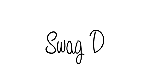 Make a beautiful signature design for name Swag D. With this signature (Angelique-Rose-font-FFP) style, you can create a handwritten signature for free. Swag D signature style 5 images and pictures png