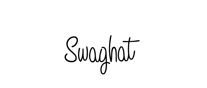 You should practise on your own different ways (Angelique-Rose-font-FFP) to write your name (Swaghat) in signature. don't let someone else do it for you. Swaghat signature style 5 images and pictures png