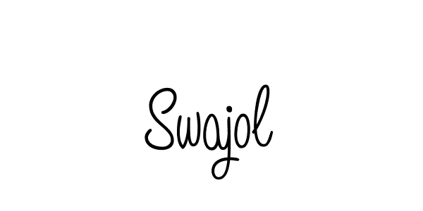 You should practise on your own different ways (Angelique-Rose-font-FFP) to write your name (Swajol) in signature. don't let someone else do it for you. Swajol signature style 5 images and pictures png