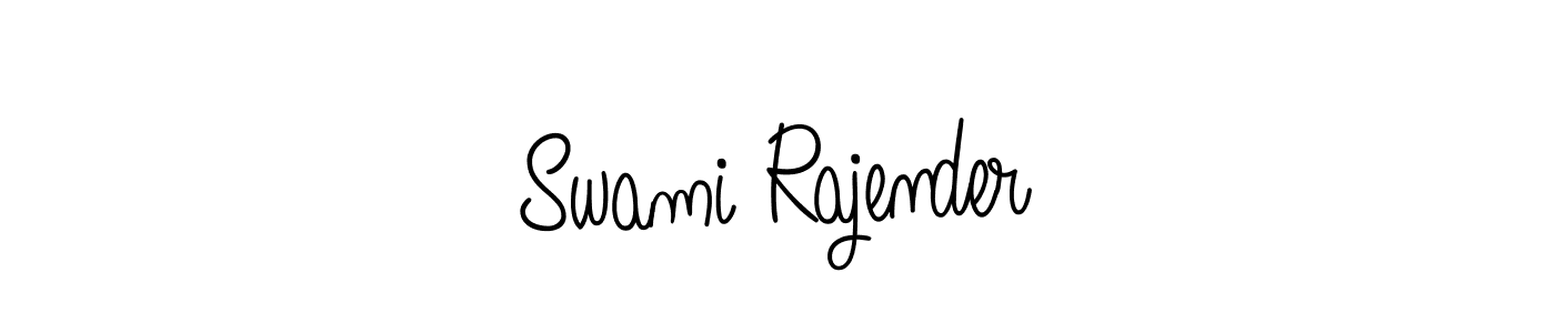 How to make Swami Rajender name signature. Use Angelique-Rose-font-FFP style for creating short signs online. This is the latest handwritten sign. Swami Rajender signature style 5 images and pictures png