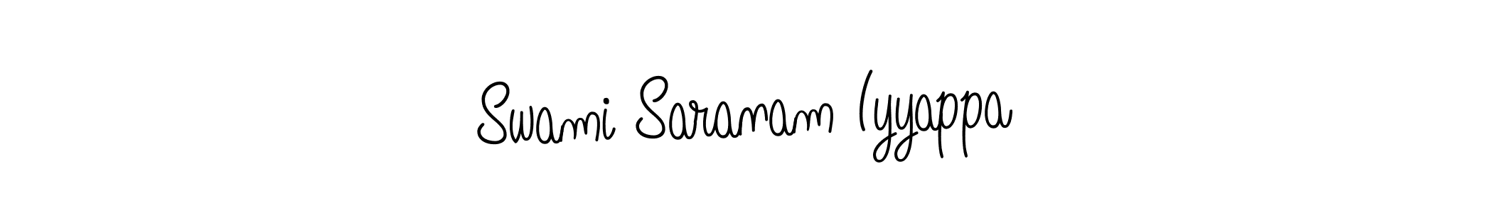 You should practise on your own different ways (Angelique-Rose-font-FFP) to write your name (Swami Saranam Iyyappa) in signature. don't let someone else do it for you. Swami Saranam Iyyappa signature style 5 images and pictures png