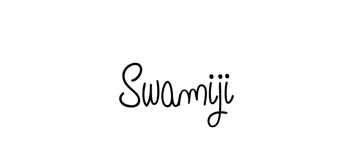 Make a beautiful signature design for name Swamiji. With this signature (Angelique-Rose-font-FFP) style, you can create a handwritten signature for free. Swamiji signature style 5 images and pictures png