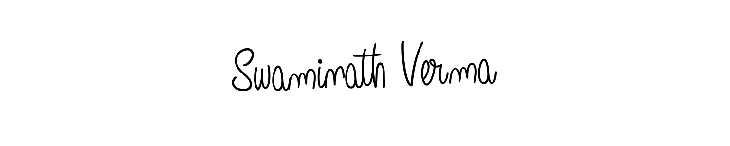 Once you've used our free online signature maker to create your best signature Angelique-Rose-font-FFP style, it's time to enjoy all of the benefits that Swaminath Verma name signing documents. Swaminath Verma signature style 5 images and pictures png