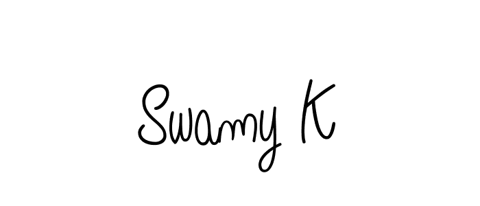 Swamy K stylish signature style. Best Handwritten Sign (Angelique-Rose-font-FFP) for my name. Handwritten Signature Collection Ideas for my name Swamy K. Swamy K signature style 5 images and pictures png