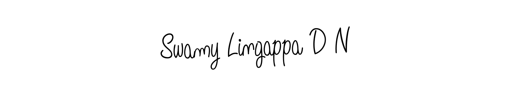 Use a signature maker to create a handwritten signature online. With this signature software, you can design (Angelique-Rose-font-FFP) your own signature for name Swamy Lingappa D N. Swamy Lingappa D N signature style 5 images and pictures png