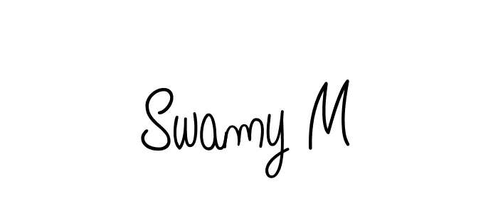 Make a beautiful signature design for name Swamy M. Use this online signature maker to create a handwritten signature for free. Swamy M signature style 5 images and pictures png