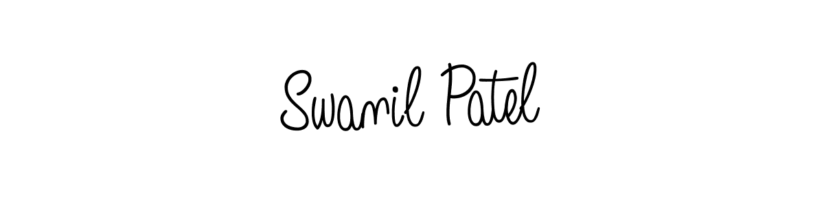 Swanil Patel stylish signature style. Best Handwritten Sign (Angelique-Rose-font-FFP) for my name. Handwritten Signature Collection Ideas for my name Swanil Patel. Swanil Patel signature style 5 images and pictures png