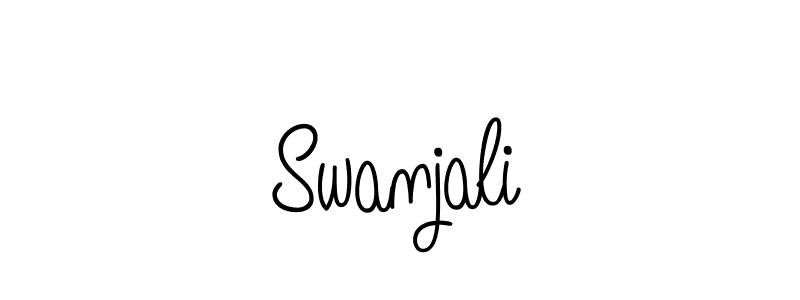 Swanjali stylish signature style. Best Handwritten Sign (Angelique-Rose-font-FFP) for my name. Handwritten Signature Collection Ideas for my name Swanjali. Swanjali signature style 5 images and pictures png