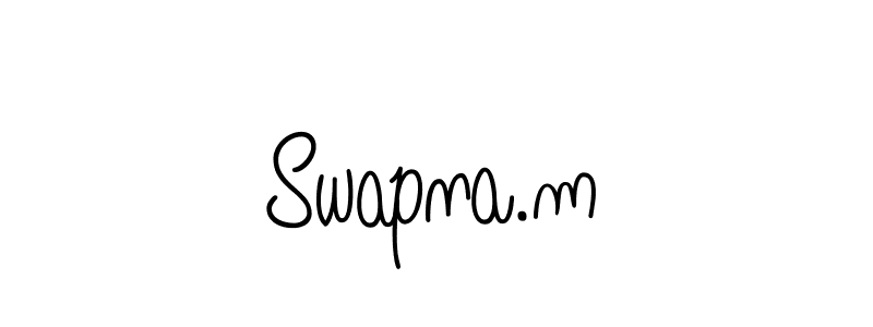 Create a beautiful signature design for name Swapna.m. With this signature (Angelique-Rose-font-FFP) fonts, you can make a handwritten signature for free. Swapna.m signature style 5 images and pictures png