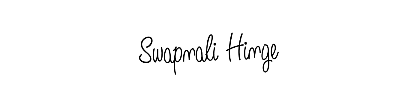 Make a beautiful signature design for name Swapnali Hinge. With this signature (Angelique-Rose-font-FFP) style, you can create a handwritten signature for free. Swapnali Hinge signature style 5 images and pictures png