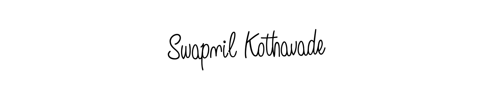 How to make Swapnil Kothavade name signature. Use Angelique-Rose-font-FFP style for creating short signs online. This is the latest handwritten sign. Swapnil Kothavade signature style 5 images and pictures png