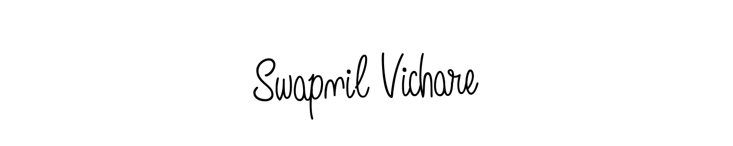 Angelique-Rose-font-FFP is a professional signature style that is perfect for those who want to add a touch of class to their signature. It is also a great choice for those who want to make their signature more unique. Get Swapnil Vichare name to fancy signature for free. Swapnil Vichare signature style 5 images and pictures png