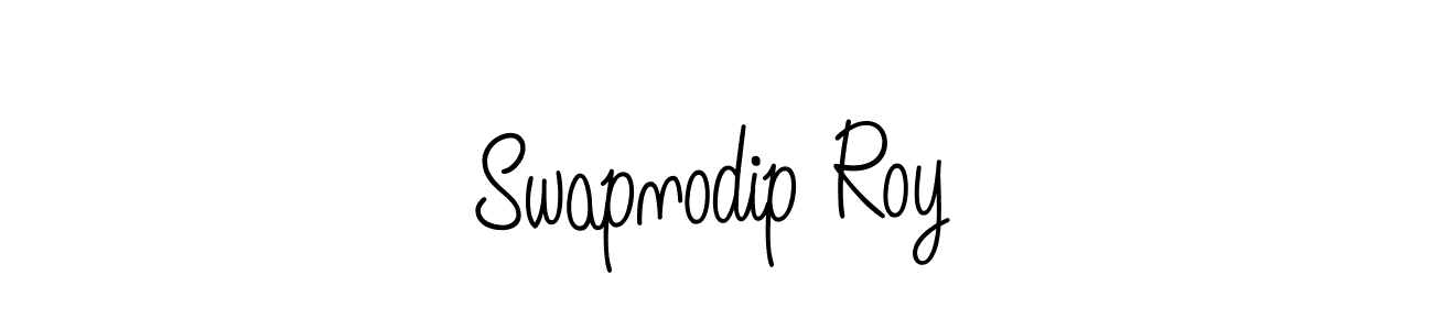 Use a signature maker to create a handwritten signature online. With this signature software, you can design (Angelique-Rose-font-FFP) your own signature for name Swapnodip Roy. Swapnodip Roy signature style 5 images and pictures png