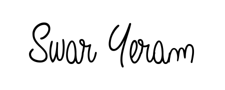 An effortless, minimalist signature concept for Swar Yeram using Angelique-Rose-font-FFP design. Clean lines that look great on any document. Swar Yeram signature style 5 images and pictures png