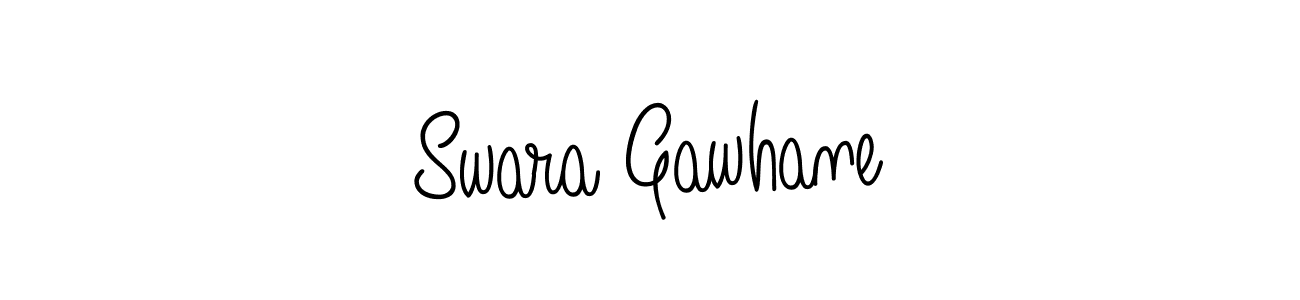 How to make Swara Gawhane name signature. Use Angelique-Rose-font-FFP style for creating short signs online. This is the latest handwritten sign. Swara Gawhane signature style 5 images and pictures png