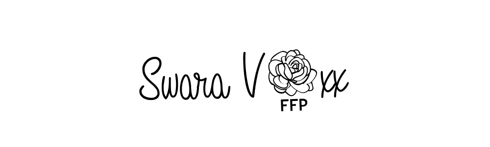 Make a beautiful signature design for name Swara V4xx. With this signature (Angelique-Rose-font-FFP) style, you can create a handwritten signature for free. Swara V4xx signature style 5 images and pictures png