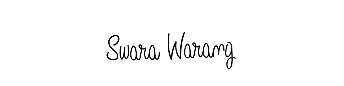 Make a beautiful signature design for name Swara Warang. With this signature (Angelique-Rose-font-FFP) style, you can create a handwritten signature for free. Swara Warang signature style 5 images and pictures png