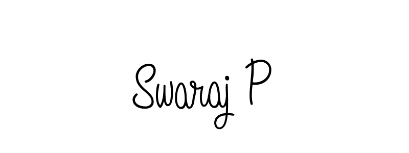 How to make Swaraj P name signature. Use Angelique-Rose-font-FFP style for creating short signs online. This is the latest handwritten sign. Swaraj P signature style 5 images and pictures png