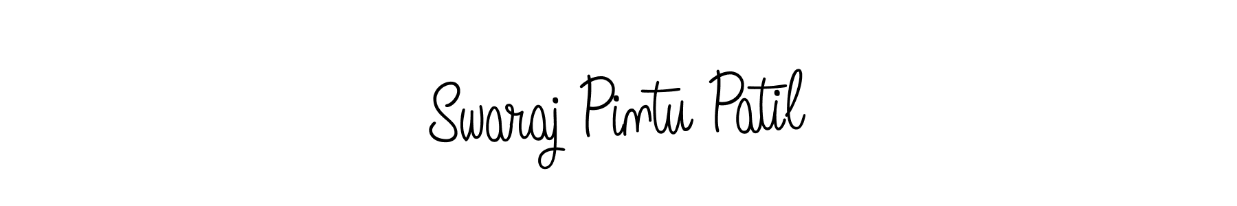 How to make Swaraj Pintu Patil name signature. Use Angelique-Rose-font-FFP style for creating short signs online. This is the latest handwritten sign. Swaraj Pintu Patil signature style 5 images and pictures png