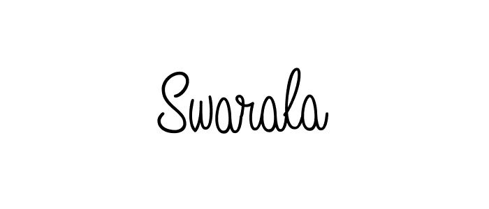 Use a signature maker to create a handwritten signature online. With this signature software, you can design (Angelique-Rose-font-FFP) your own signature for name Swarala. Swarala signature style 5 images and pictures png