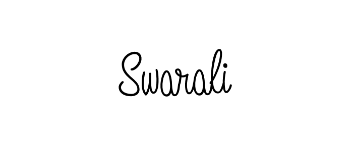Create a beautiful signature design for name Swarali. With this signature (Angelique-Rose-font-FFP) fonts, you can make a handwritten signature for free. Swarali signature style 5 images and pictures png