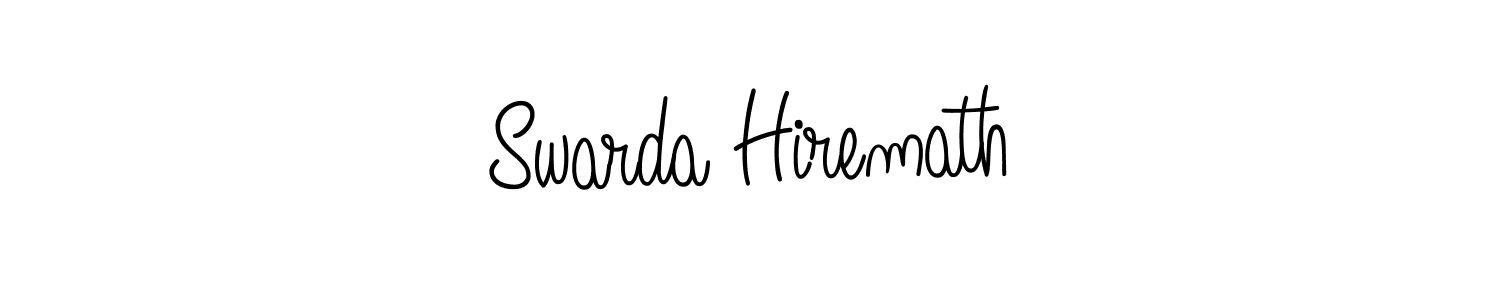 How to make Swarda Hiremath name signature. Use Angelique-Rose-font-FFP style for creating short signs online. This is the latest handwritten sign. Swarda Hiremath signature style 5 images and pictures png