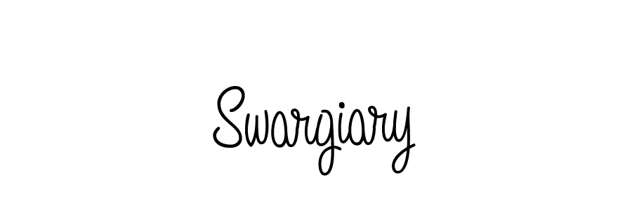 You should practise on your own different ways (Angelique-Rose-font-FFP) to write your name (Swargiary) in signature. don't let someone else do it for you. Swargiary signature style 5 images and pictures png
