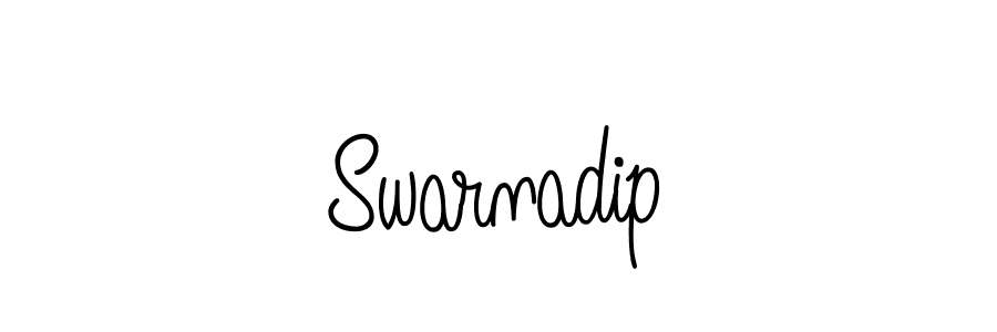 You should practise on your own different ways (Angelique-Rose-font-FFP) to write your name (Swarnadip) in signature. don't let someone else do it for you. Swarnadip signature style 5 images and pictures png