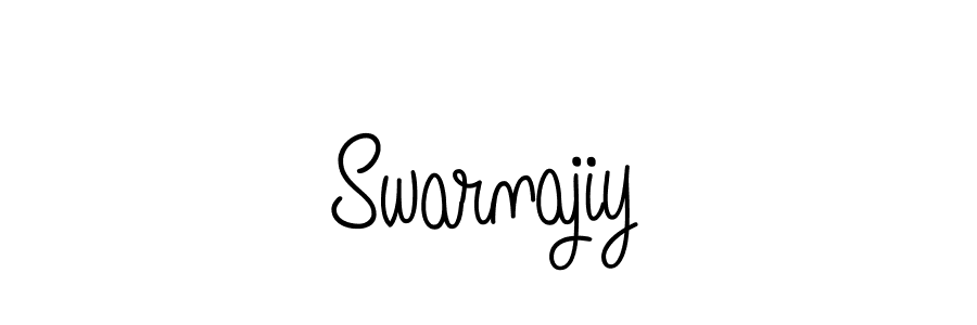 Make a beautiful signature design for name Swarnajiy. With this signature (Angelique-Rose-font-FFP) style, you can create a handwritten signature for free. Swarnajiy signature style 5 images and pictures png