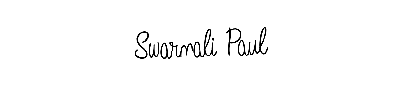 Make a beautiful signature design for name Swarnali Paul. With this signature (Angelique-Rose-font-FFP) style, you can create a handwritten signature for free. Swarnali Paul signature style 5 images and pictures png