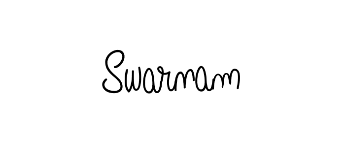 You should practise on your own different ways (Angelique-Rose-font-FFP) to write your name (Swarnam) in signature. don't let someone else do it for you. Swarnam signature style 5 images and pictures png