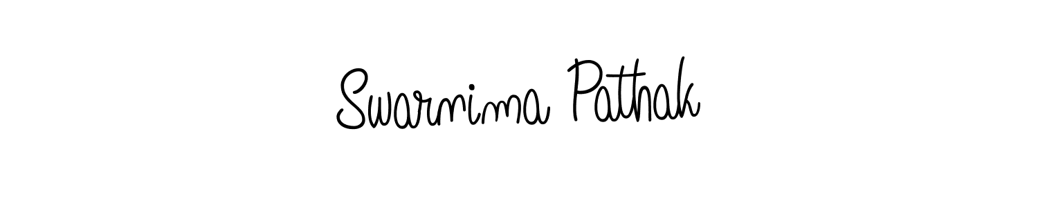 Make a beautiful signature design for name Swarnima Pathak. With this signature (Angelique-Rose-font-FFP) style, you can create a handwritten signature for free. Swarnima Pathak signature style 5 images and pictures png