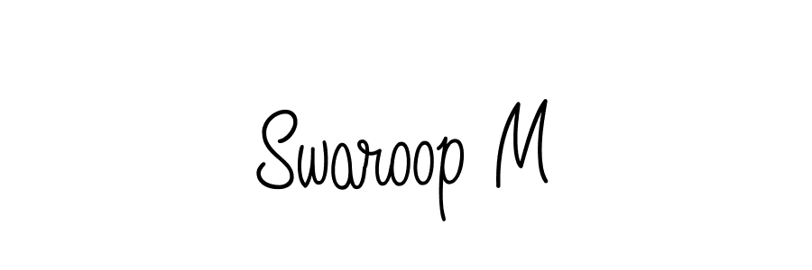 Design your own signature with our free online signature maker. With this signature software, you can create a handwritten (Angelique-Rose-font-FFP) signature for name Swaroop M. Swaroop M signature style 5 images and pictures png