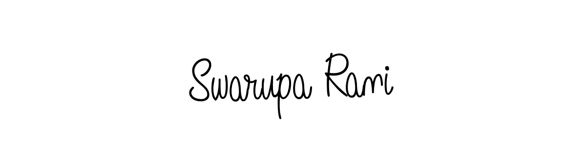 You should practise on your own different ways (Angelique-Rose-font-FFP) to write your name (Swarupa Rani) in signature. don't let someone else do it for you. Swarupa Rani signature style 5 images and pictures png