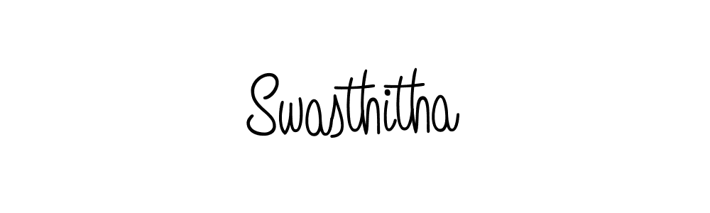 How to make Swasthitha signature? Angelique-Rose-font-FFP is a professional autograph style. Create handwritten signature for Swasthitha name. Swasthitha signature style 5 images and pictures png