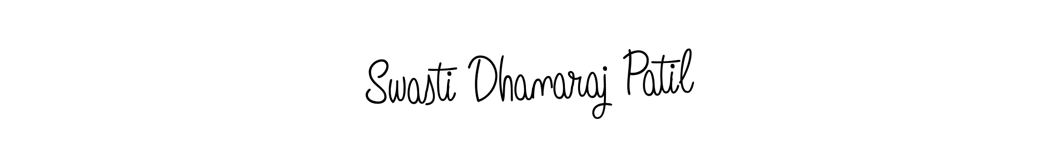 You should practise on your own different ways (Angelique-Rose-font-FFP) to write your name (Swasti Dhanaraj Patil) in signature. don't let someone else do it for you. Swasti Dhanaraj Patil signature style 5 images and pictures png