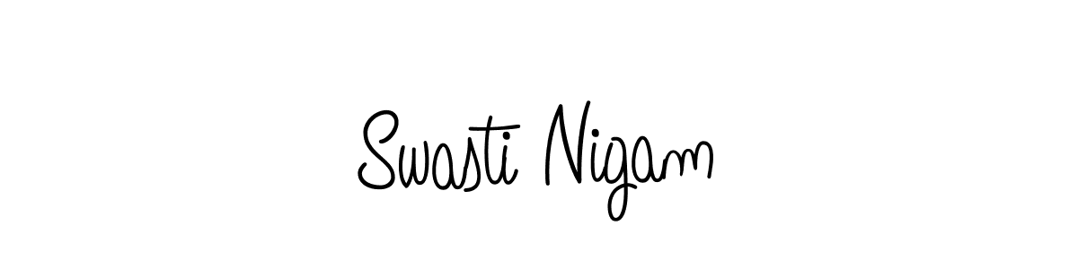 How to make Swasti Nigam signature? Angelique-Rose-font-FFP is a professional autograph style. Create handwritten signature for Swasti Nigam name. Swasti Nigam signature style 5 images and pictures png