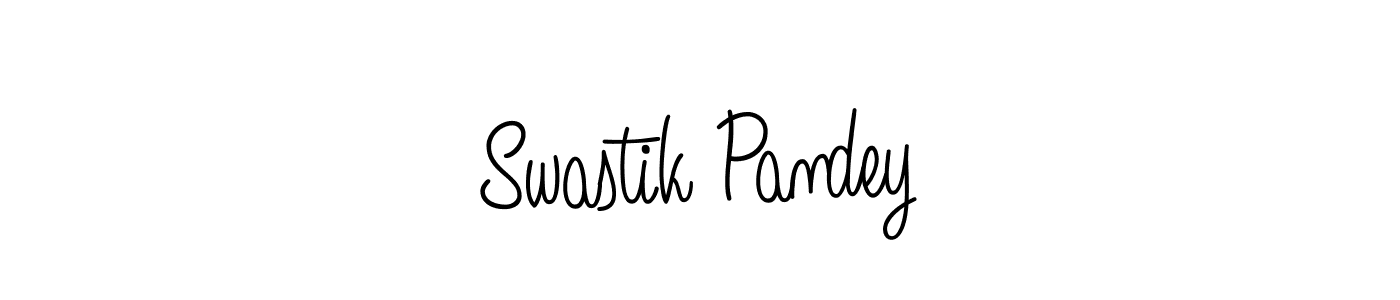 You should practise on your own different ways (Angelique-Rose-font-FFP) to write your name (Swastik Pandey) in signature. don't let someone else do it for you. Swastik Pandey signature style 5 images and pictures png