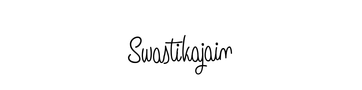 Use a signature maker to create a handwritten signature online. With this signature software, you can design (Angelique-Rose-font-FFP) your own signature for name Swastikajain. Swastikajain signature style 5 images and pictures png