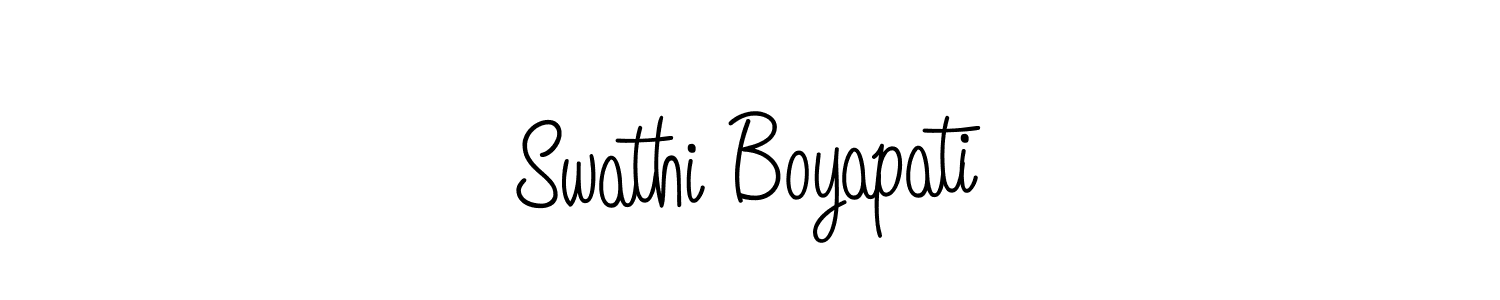 Swathi Boyapati stylish signature style. Best Handwritten Sign (Angelique-Rose-font-FFP) for my name. Handwritten Signature Collection Ideas for my name Swathi Boyapati. Swathi Boyapati signature style 5 images and pictures png