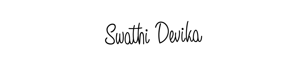 The best way (Angelique-Rose-font-FFP) to make a short signature is to pick only two or three words in your name. The name Swathi Devika include a total of six letters. For converting this name. Swathi Devika signature style 5 images and pictures png
