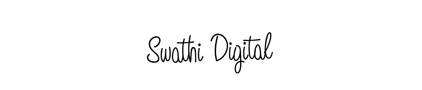 You should practise on your own different ways (Angelique-Rose-font-FFP) to write your name (Swathi Digital) in signature. don't let someone else do it for you. Swathi Digital signature style 5 images and pictures png