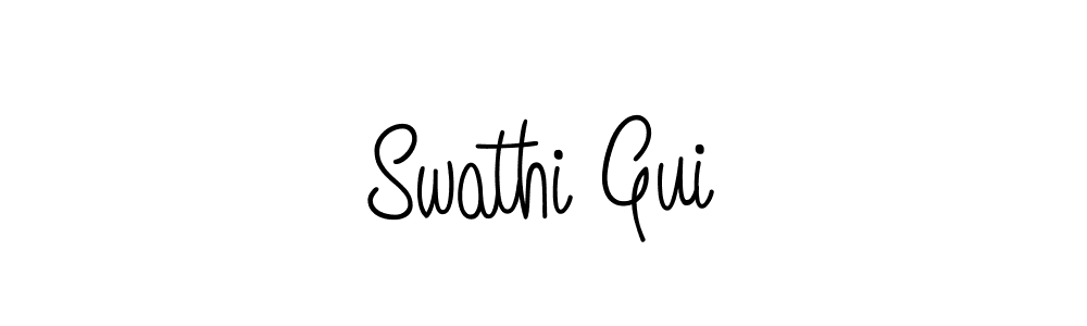 Use a signature maker to create a handwritten signature online. With this signature software, you can design (Angelique-Rose-font-FFP) your own signature for name Swathi Gui. Swathi Gui signature style 5 images and pictures png