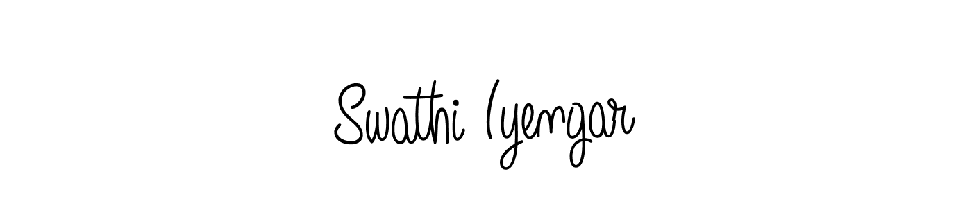 Swathi Iyengar stylish signature style. Best Handwritten Sign (Angelique-Rose-font-FFP) for my name. Handwritten Signature Collection Ideas for my name Swathi Iyengar. Swathi Iyengar signature style 5 images and pictures png