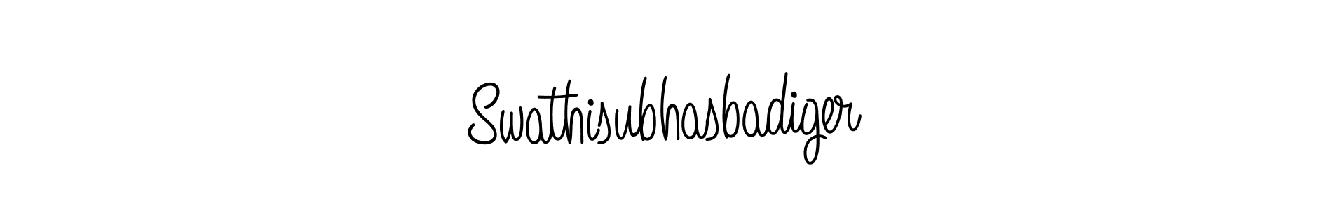 Angelique-Rose-font-FFP is a professional signature style that is perfect for those who want to add a touch of class to their signature. It is also a great choice for those who want to make their signature more unique. Get Swathisubhasbadiger name to fancy signature for free. Swathisubhasbadiger signature style 5 images and pictures png