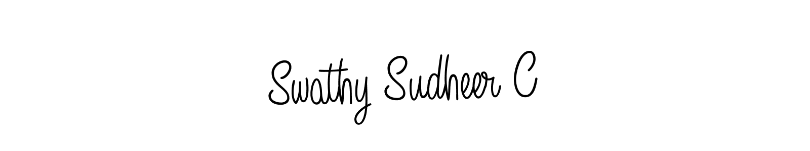 Design your own signature with our free online signature maker. With this signature software, you can create a handwritten (Angelique-Rose-font-FFP) signature for name Swathy Sudheer C. Swathy Sudheer C signature style 5 images and pictures png