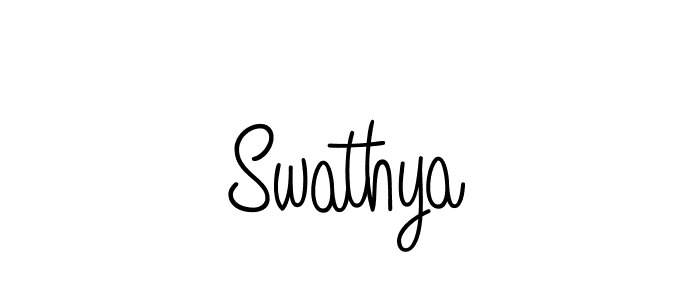 Design your own signature with our free online signature maker. With this signature software, you can create a handwritten (Angelique-Rose-font-FFP) signature for name Swathya. Swathya signature style 5 images and pictures png