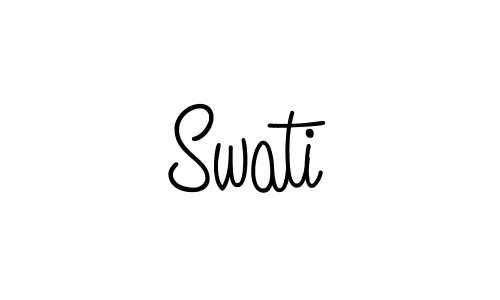How to make Swati name signature. Use Angelique-Rose-font-FFP style for creating short signs online. This is the latest handwritten sign. Swati signature style 5 images and pictures png